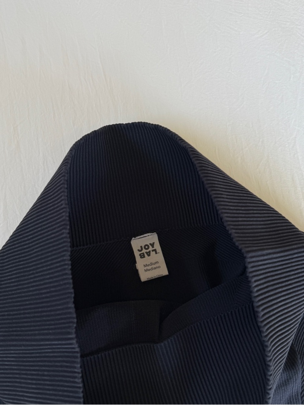 JoyLab Washed Navy Ribbed Leggings - Picture 4 of 4